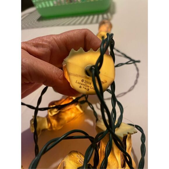 2006 Novelty String Lights Star Wars Master Yoda Outdoor/Indoor Green Wire 11ft - Picture 5 of 5